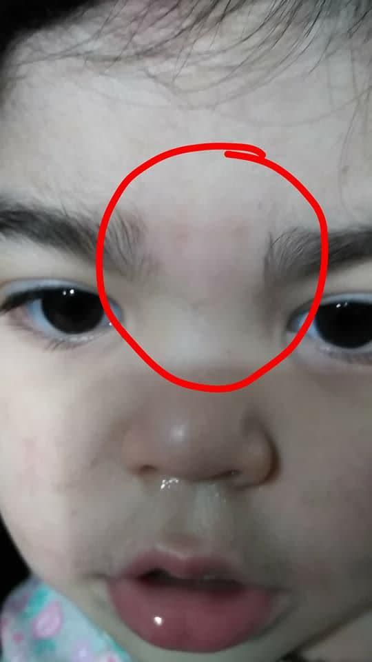 Alyssa says the day care waxed her daughter's eyebrows. Photo: Facebook