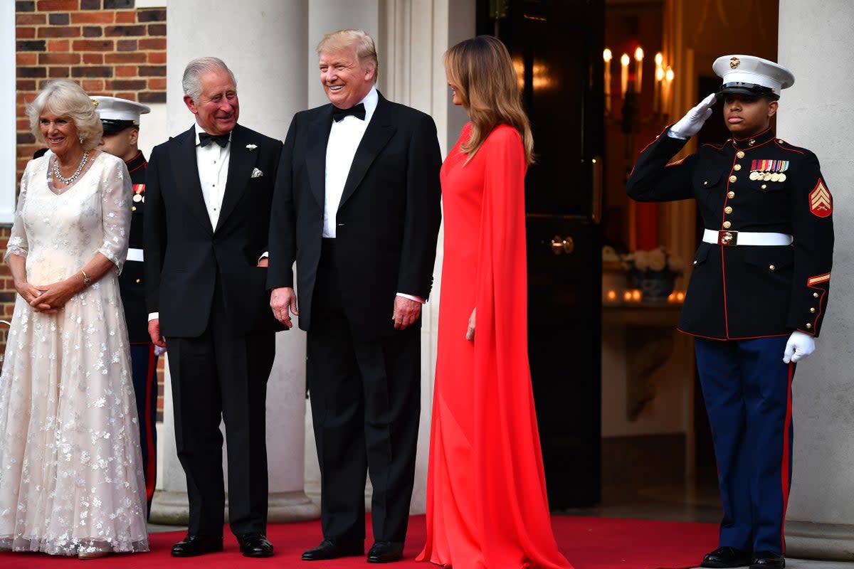Prince Charles with then-President Donald Trump and First Lady Melania Trump at Winfield House, London, in June 2019 (Getty Images)