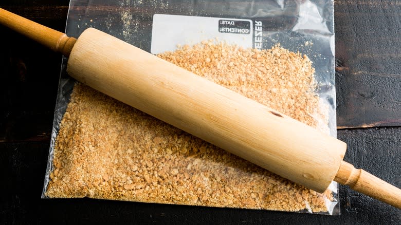 A bag with rolling pin