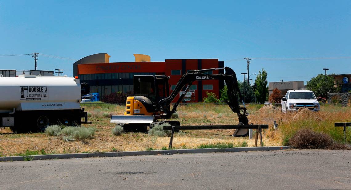 Preliminary site work for new office buildings in the cul-de-sac of West 24th Avenue east of South Union Street in Kennewick.