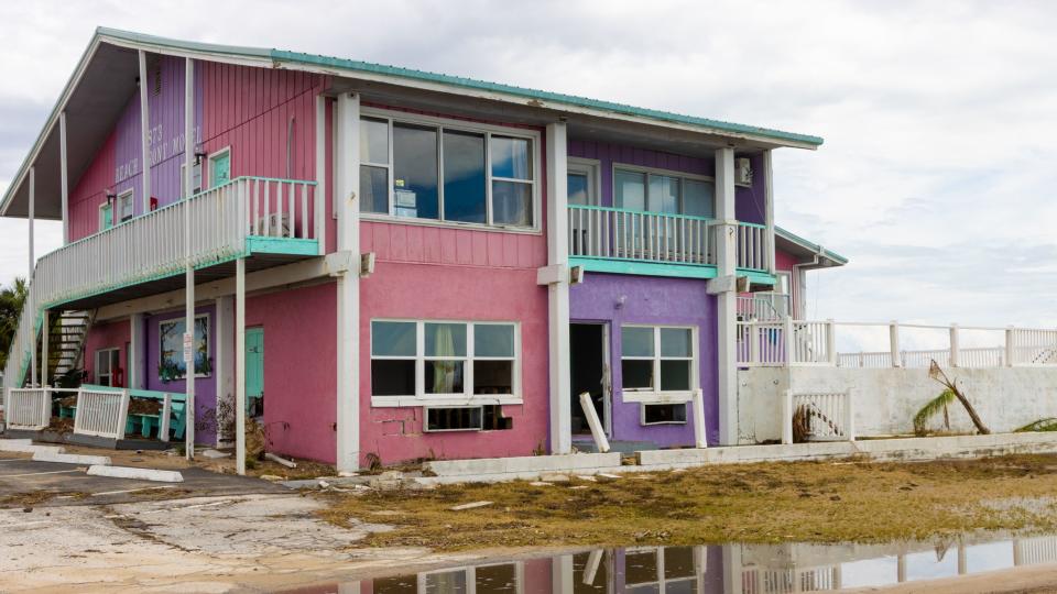 Cedar Key, Fl was damaged by wind and storm surge during Hurricane Idalia in August, 2023.