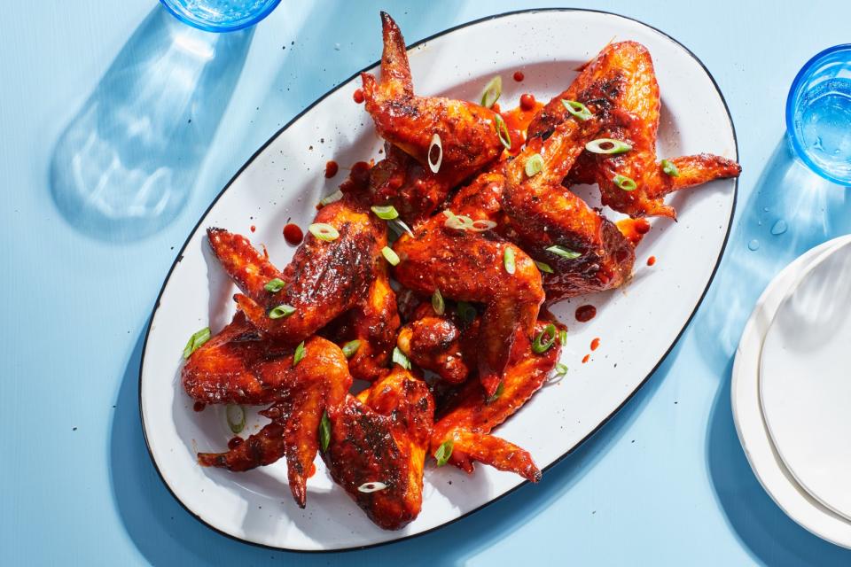 3-Ingredient Gochujang Grilled Chicken Wings With Scallion