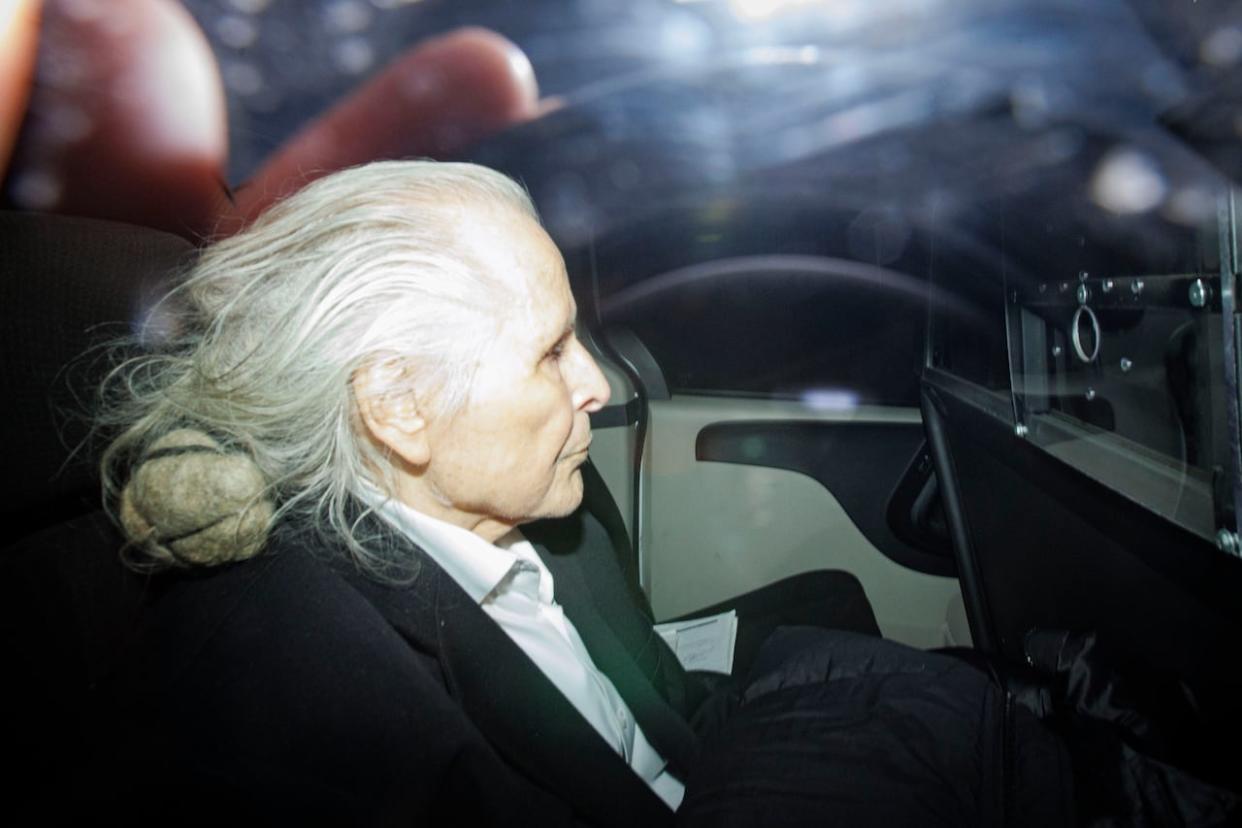 Peter Nygard is driven from a Toronto court on Tuesday, after hearing testimony in his sexual assault trial. (Evan Mitsui/CBC - image credit)
