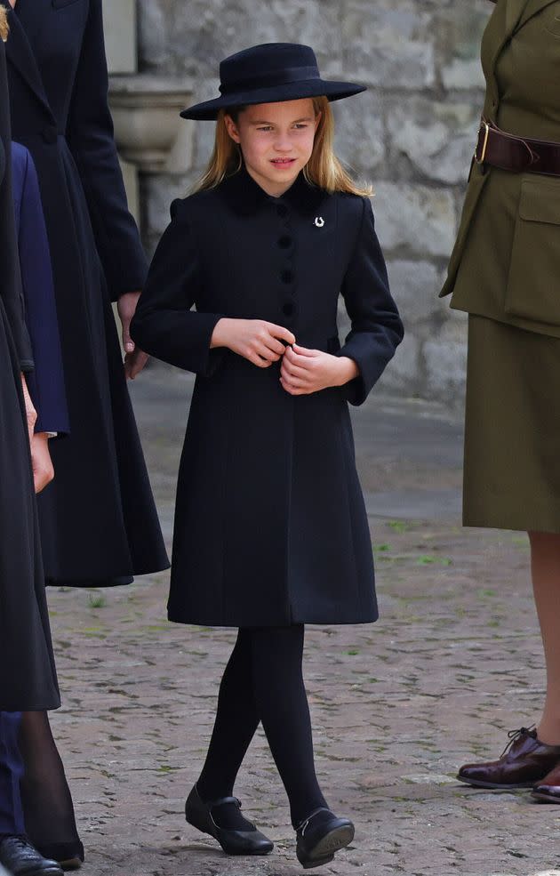 Princess Charlotte of Wales is seen leaving Westminster Abbey. (Photo: Chris Jackson via Getty Images)