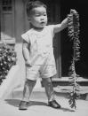 <p>Baby Garey Low prepares to celebrate the Fourth of July in Chinatown, San Francisco. (Photo: Keystone-France/Gamma-Keystone via Getty Images) </p>