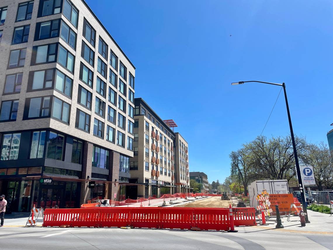 The eastern side of Grove Street near the Basque Block and C.W. Moore Park has been closed for underground work and to prepare for the incoming Grove Street Public Space. Construction on the road is expected to finish in August 2024.