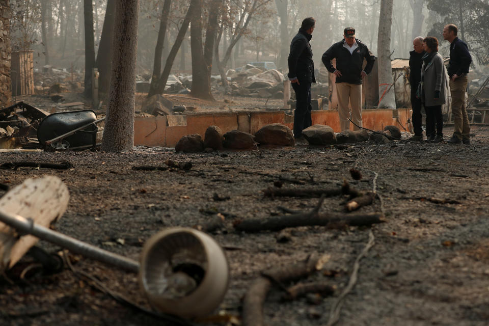 Trump visits devastation of the deadly California wildfires