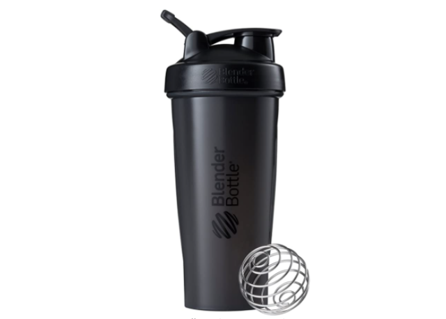 BlenderBottle Classic Shaker Bottle, 20 oz, Grey & Classic Shaker Bottle  Perfect for Protein Shakes and Pre Workout, Black, 20oz