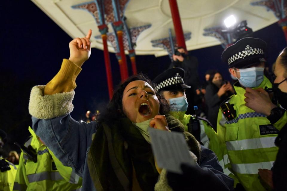 Dania Al-Obeida  attending the vigil Sarah Everard vigil (Reuters)