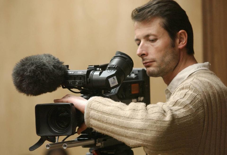 Jean-Xavier de Lestrade, photographed in a Durham courtroom in 2009, when Michael Peterson’s defense team was trying to get Peterson a new trial.