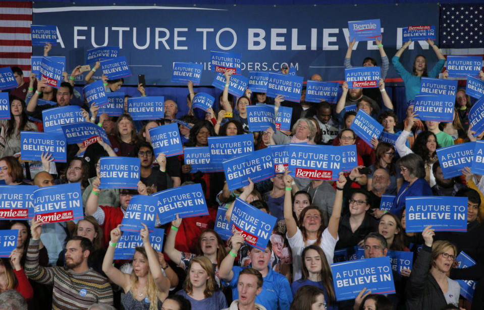 Supporters cheer