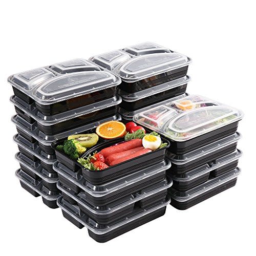 3-Compartment Food Prep Containers