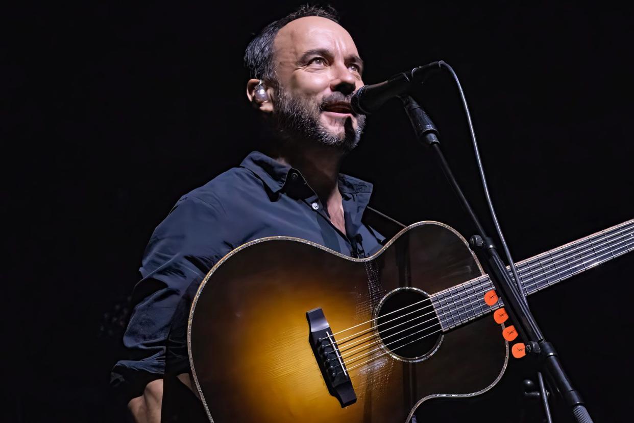 <p>Astrida Valigorsky/WireImage</p> Dave Matthews performs with Dave Matthews Band at Madison Square Garden in November 2023