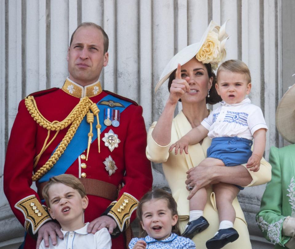 George looked a bit puzzled during the balcony moment.