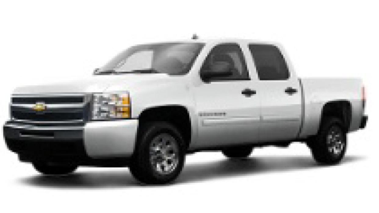 <div>Stock photo of white Chevrolet Silverado</div>