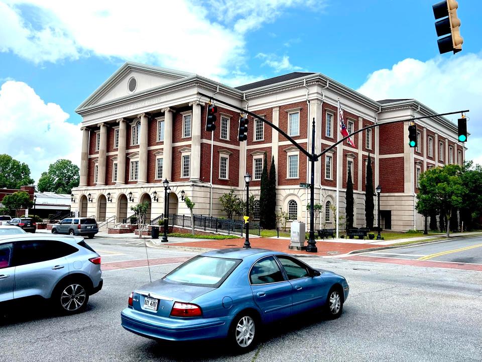 The Liberty County Justice Center houses the sheriff's office as well as the county's Superior Courts. It's located on North Main Street in Hinesville, Georgia.