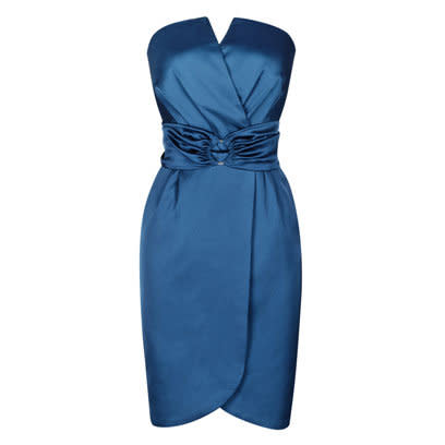 Blue strapless dress by Reiss: Jewel Colour Party Dresses Fashion Trend