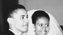 <p>After getting engaged in 1991, the pair wed in Chicago on Oct. 3, 1992. <a href="https://www.obama.org/our-story/#promise-wedding-barack-michelle" rel="nofollow noopener" target="_blank" data-ylk="slk:According to Michelle;elm:context_link;itc:0;sec:content-canvas" class="link ">According to Michelle</a>, "Barack didn't pledge riches, only a life that would be interesting. On that promise he delivered."</p>