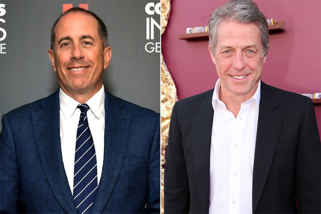 <p>Emma McIntyre/Getty; Eric Charbonneau/Getty</p> Jerry Seinfeld and Hugh Grant