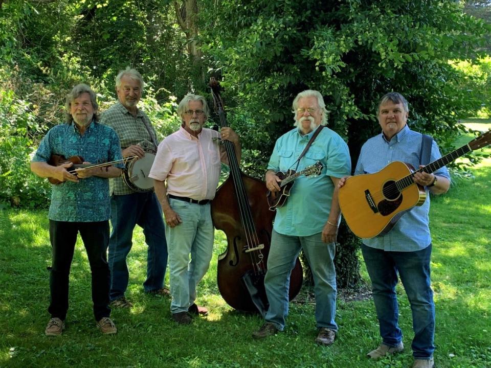 The CrabGrass Bluegrass Band will kick off the Music & More concert series in January at the Cape Cod Museum of Art in Dennis. Members are, from left, Billy Hardy, Les Beavan, Ted Mello, Chris Miner and Dan Fortier.