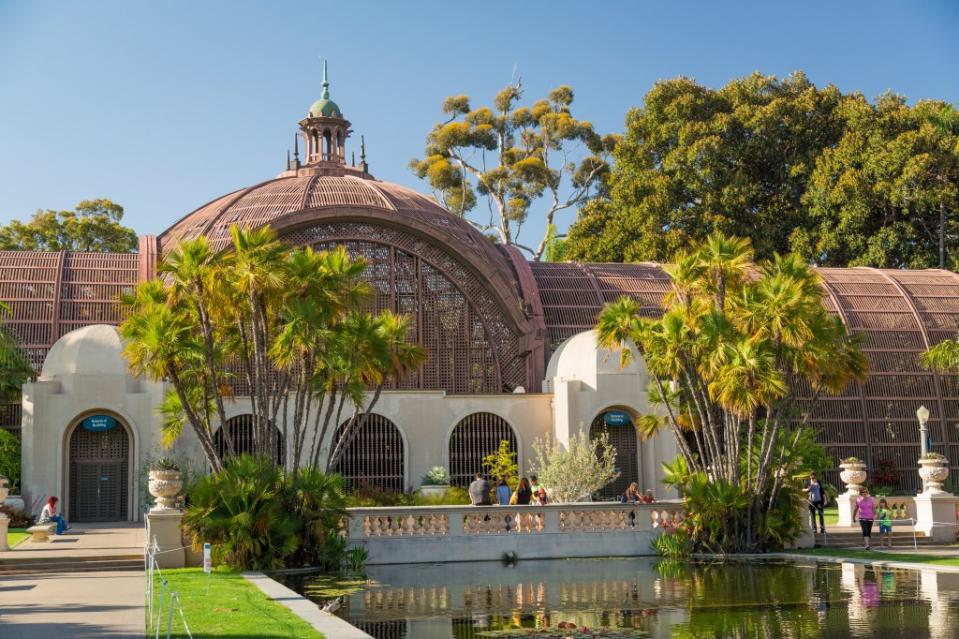 United States, California, San Diego. Botanical Building in Balboa Park via Getty Images