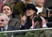 <p>Watching the David Nicholson Mares Hurdle on day four of the Cheltenham festival at Cheltenham Racecourse.<br></p>