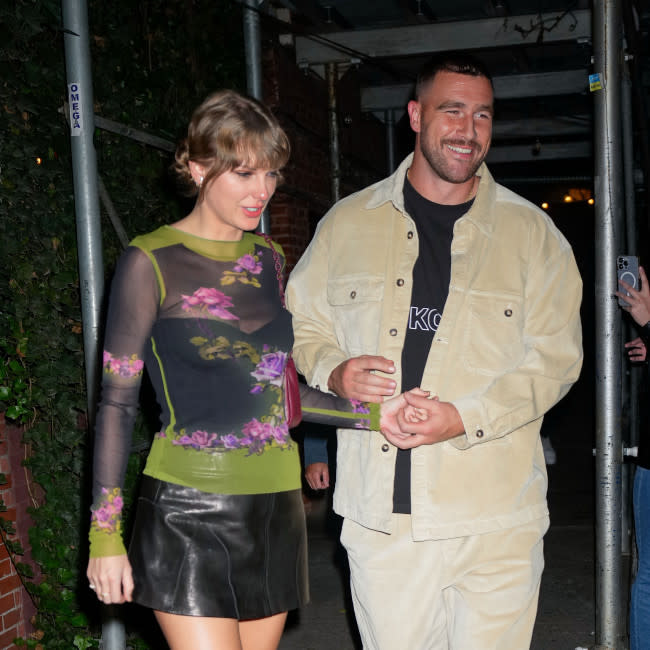 Taylor Swift y Travis Kelce en una foto de archivo credit:Bang Showbiz