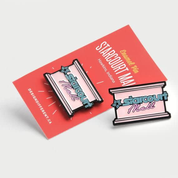 1) Stranger Things Starcourt Mall - enamel pin lapel pin