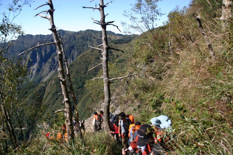 玉山往排雲道路上