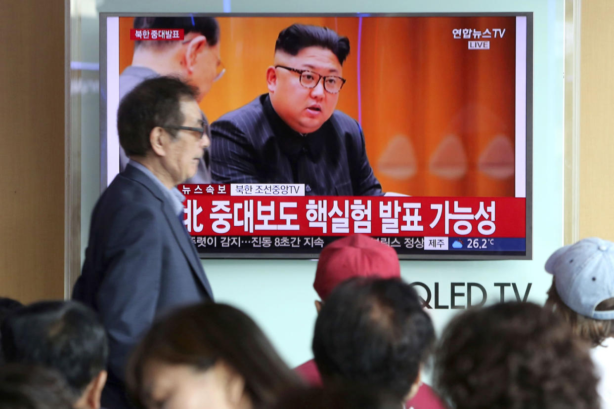 South Koreans watch as news of North Korea’s nuclear test emerges (Rex)