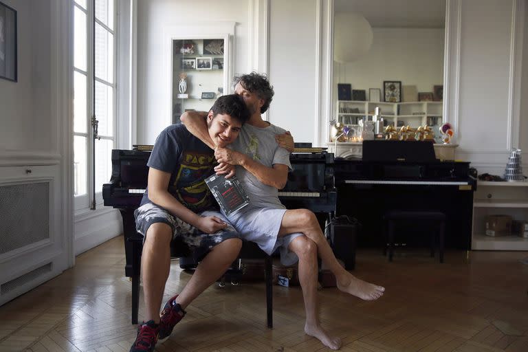 Fito Páez junto a su hijo Martín 