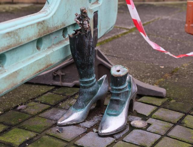 Bronze cast pine cone sculptures stolen from the Gorbals