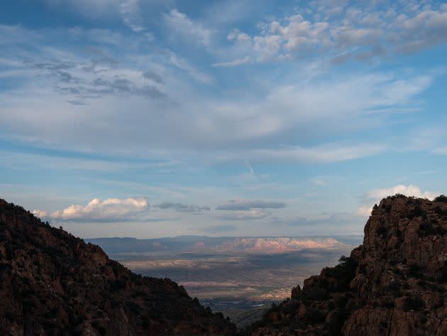 The view north from the winding road through Prescott National Forest to Jerome, Arizona. (Photo: Molly Peters for HuffPost)