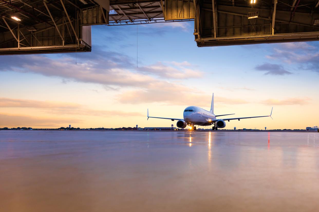 AAR Corp., a leading provider of aviation services to commercial and government operators, has started construction on an 80,000-square-foot expansion of its maintenance, repair and overhaul facility at Will Rogers World Airport. This is a view from its present facility.