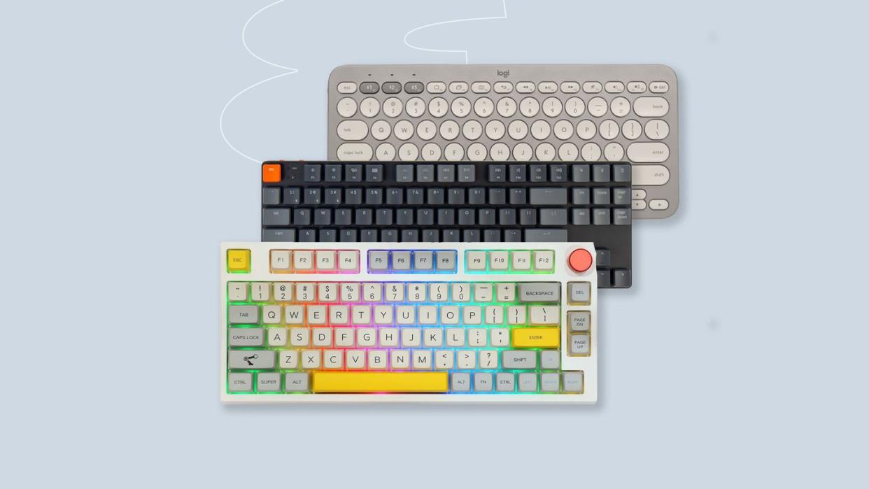 a group of keyboards