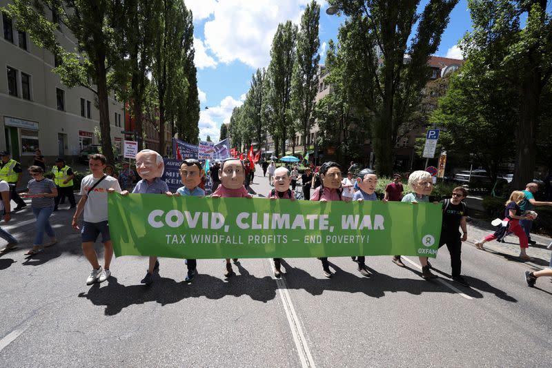 Protests ahead of G7 summit, in Munich