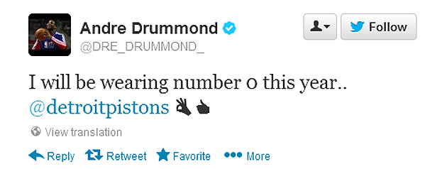 Detroit Pistons' Andre Drummond wears misspelled jersey in Chicago