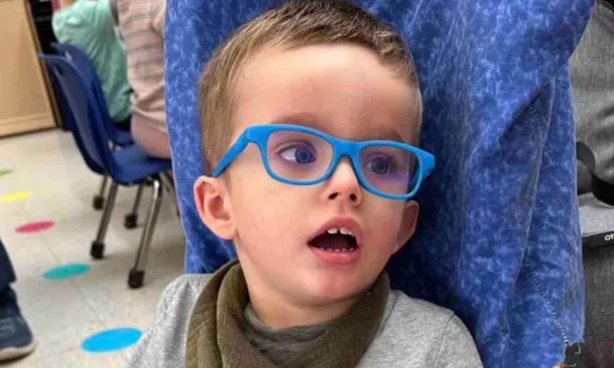 <span>Ciro Lovato is seeing improvement after receiving treatment at Dayton Children’s hospital.</span><span>Photograph: Courtesy of GoFundMe</span>