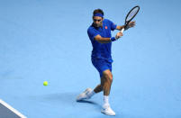 Tennis - ATP Finals - The O2, London, Britain - November 11, 2018 Switzerland's Roger Federer in action during his group stage match against Japan's Kei Nishikori Action Images via Reuters/Tony O'Brien