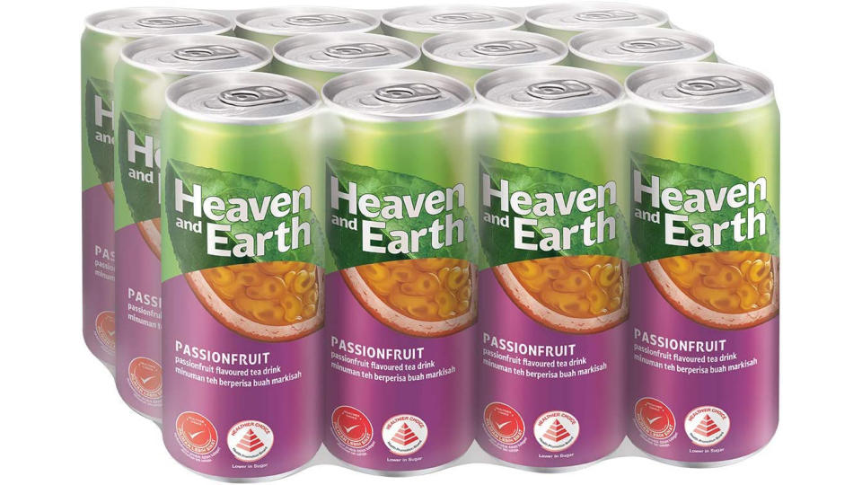 Heaven & Earth Ice Passion Fruit Tea, 12 x 300ml. (Photo: Amazon SG)