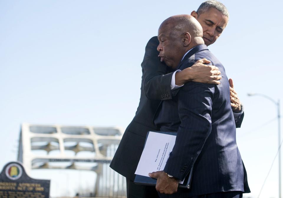 The late congressman John Lewis said seeing Obama become president was "almost too much" for him to witness in his lifetime.