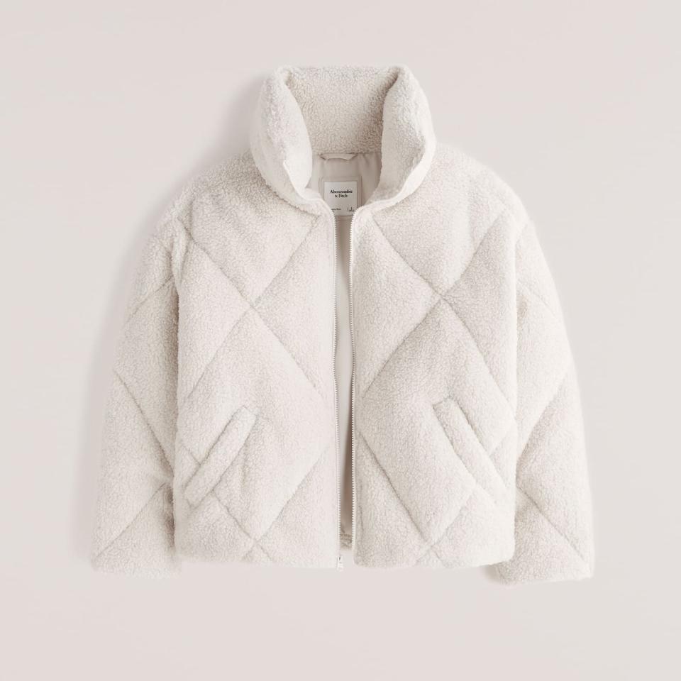 A&amp;F Oversized Sherpa Quilted Puffer