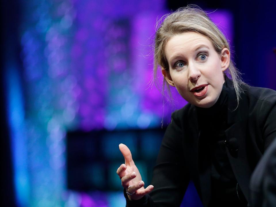 In this Monday, Nov. 2, 2015 file photo, Elizabeth Holmes, founder and CEO of Theranos, speaks at the Fortune Global Forum in San Francisco.