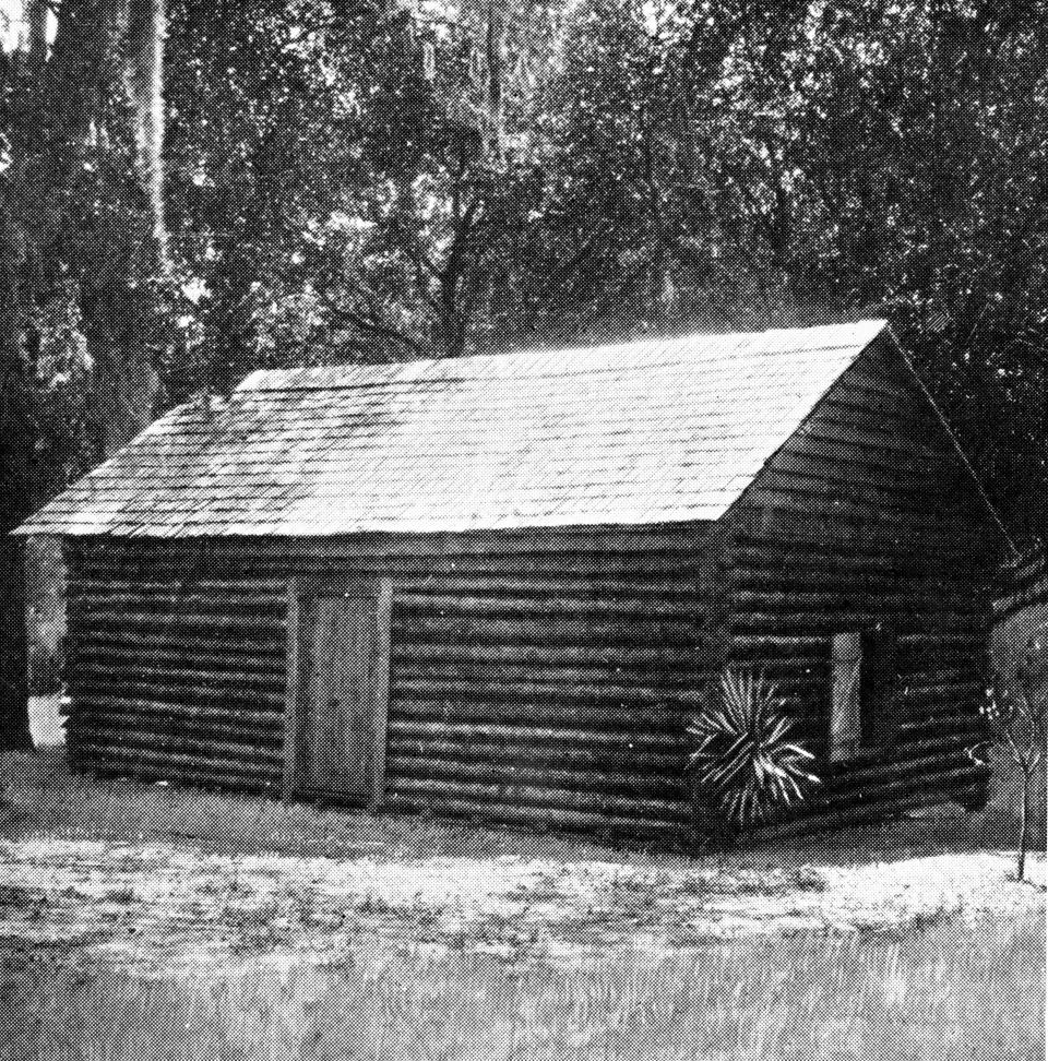 Tallahassee Boy Scouts created a replica of Florida's first capitol in 1924, as Tallahassee celebrated the city's 100th anniversary. The legislature met in the building in November-December 1824 and named the city Tallahassee. Research indicates the original log cabin capitol had two stories.