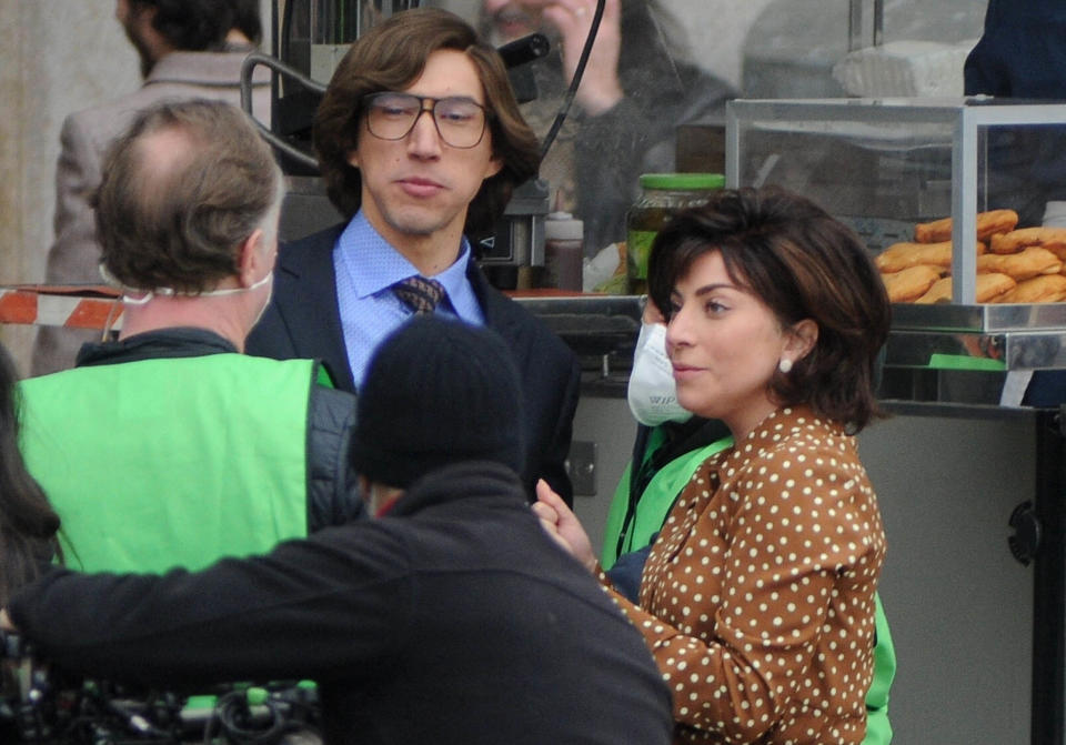 Adam Driver et Lady Gaga sur le tournage