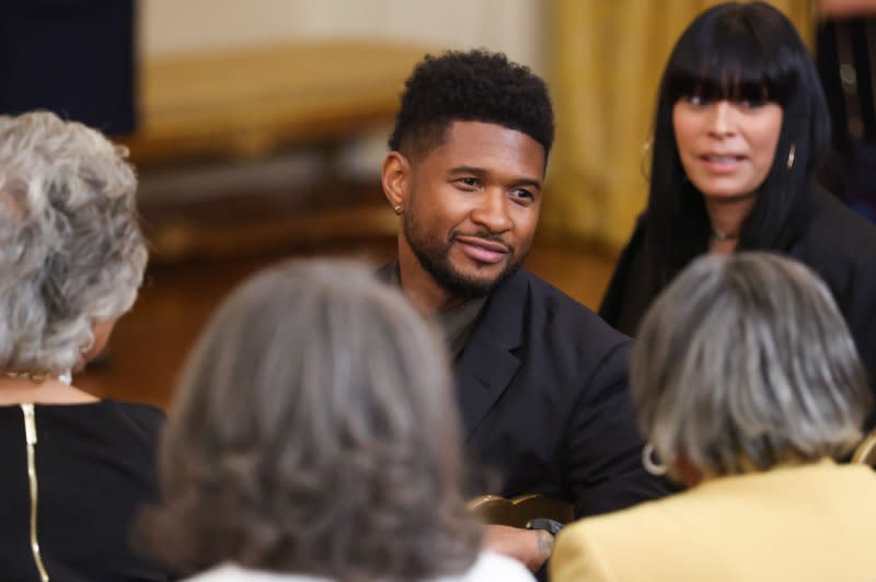 Usher attends an event at the White House in Washington, D.C., in 2021. File Photo by Oliver Contreras/UPI