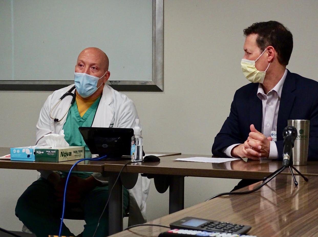 Dr. Robert Beight, director of Genesis' emergency department and EMS, and CEO Matt Perry discuss how people can find other routes of medical care before they go to the emergency room.