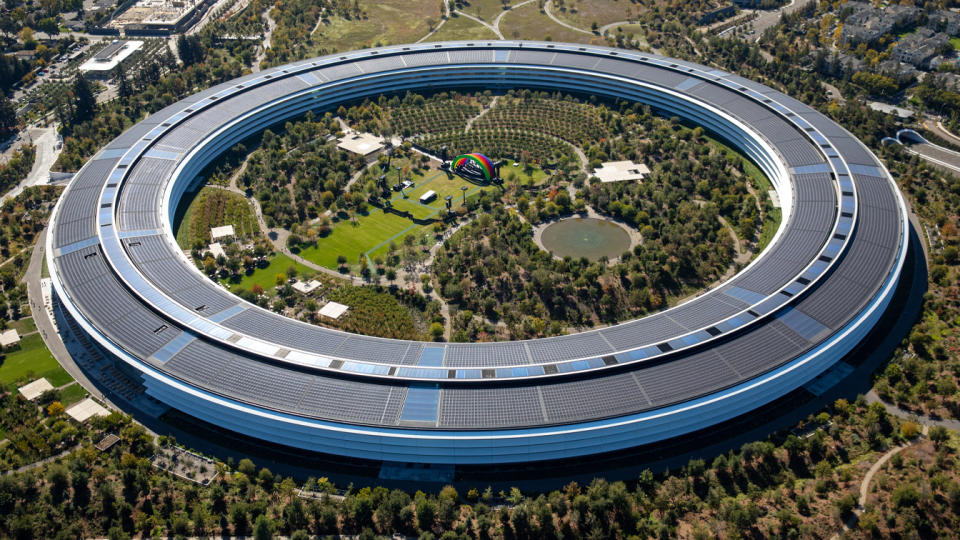 The Apple Park campus in Cupertino, Calif., where real estate values are sky-high.