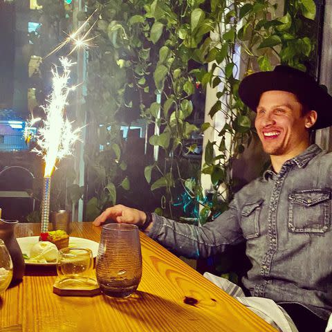 <p>Steven Oleksy/Instagram</p> Steven Oleksy celebrating his birthday in 2021.