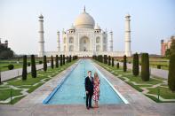 White House senior advisors Ivanka Trump and Jared Kushner pose as they visit the Taj Mahal in Agra on February 24, 2020. (Photo by Mandel NGAN / AFP) (Photo by MANDEL NGAN/AFP via Getty Images)